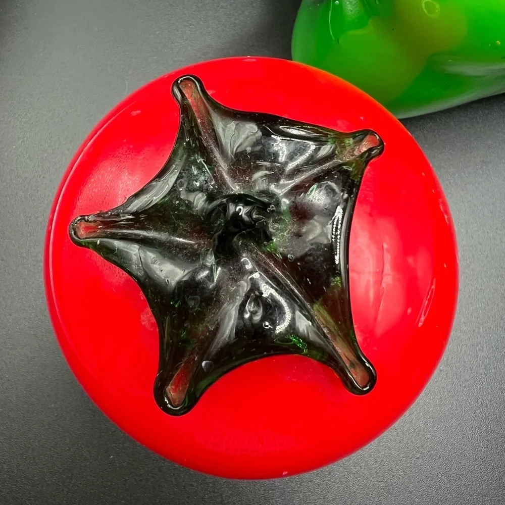 Art Glass Vegetable Veggie Fruit Tomato Green Pepper Eggplant Decor